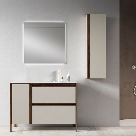 Mueble De Ba O De Suelo Cajones Y Puerta Con Lavabo Integrado Cm