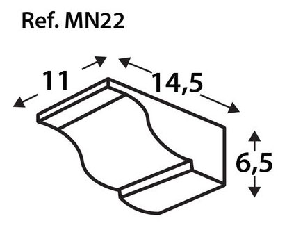 mensula imitacion a madera de poliuretano mn22