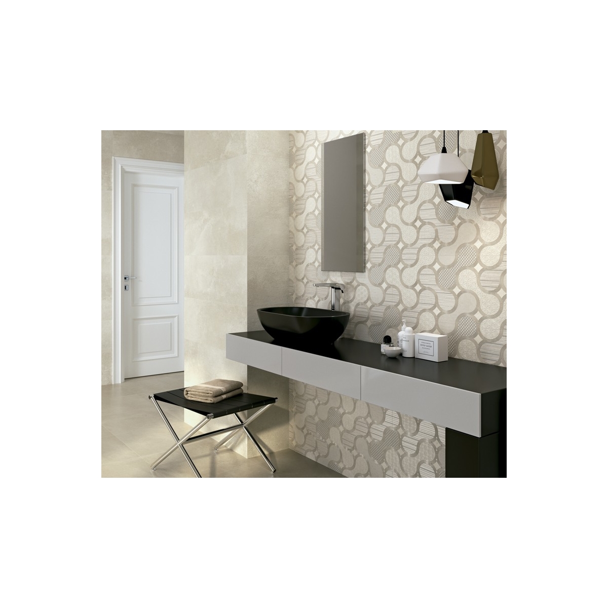 Serie 9521 Crema Infinity de Porcelanitedos - Azulejos de Baño gran mato