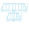 Medidas Piscina Desmontable Tubular Power Steel BESTWAY 56456