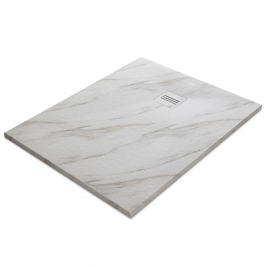 Base de duche retangular 100x80 Mirage Calacatta White