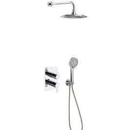 CR 063.00 Grifo termostático empotrable Chrome para baño / ducha con  inversor - Queramic France