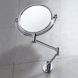 iDesign Espejo redondo para la ducha, pequeño espejo de ducha de metal  cromado con ventosa, espejo antivaho para afeitarse en el baño, plateado :  : Hogar y cocina