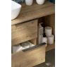 Fotografias de ambiente do móvel de casa de banho suspen4so Oban de 100 cm de largura na cor Carvalho Otippo com lavatório integ