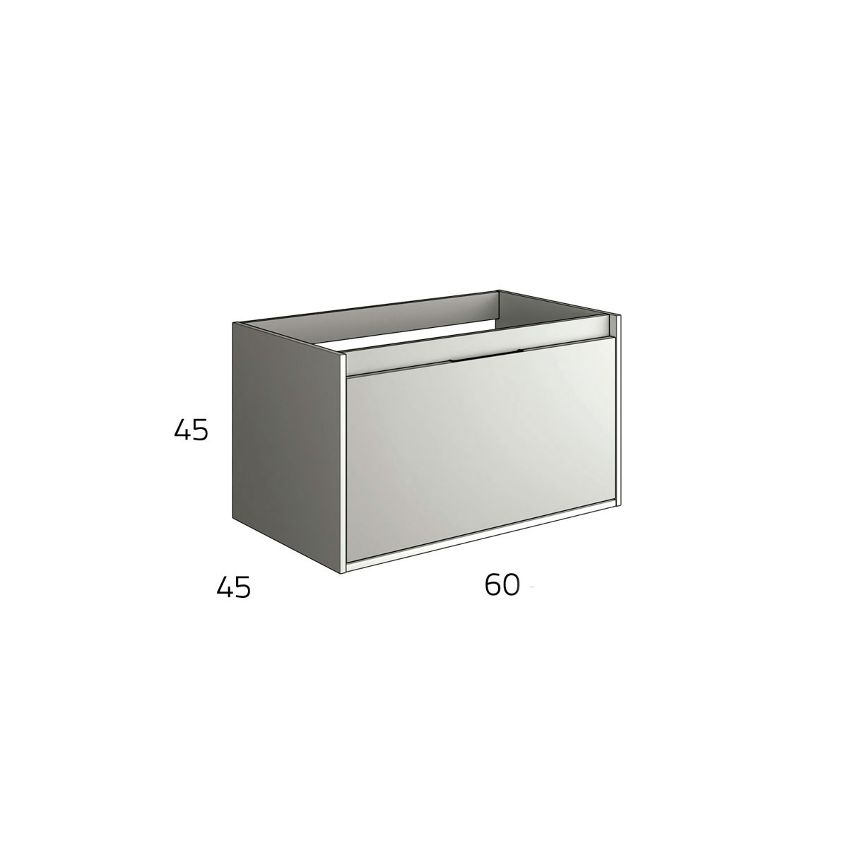 Mueble de baño suspendido Poole de 60 cm de ancho color Hibernian con lavabo integrado