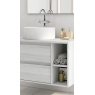 Fotos ambiente de Mueble de baño suspendido Dover de 80 cm de ancho color Hiberian con lavabo integrado [55051]