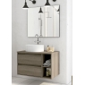 Mueble de baño suspendido Dover de 80 cm de ancho color Britannia con lavabo integrado