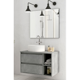 Mueble baño ALMAGRO CAMBRIAN de 80 cm ,con lavabo ceramico y espejo.Nuevo  modelo en oferta por su lanzamiento - Zomwy