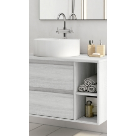 Mueble de baño suspendido Dover de 120 cm de ancho color Hiberian con lavabo integrado
