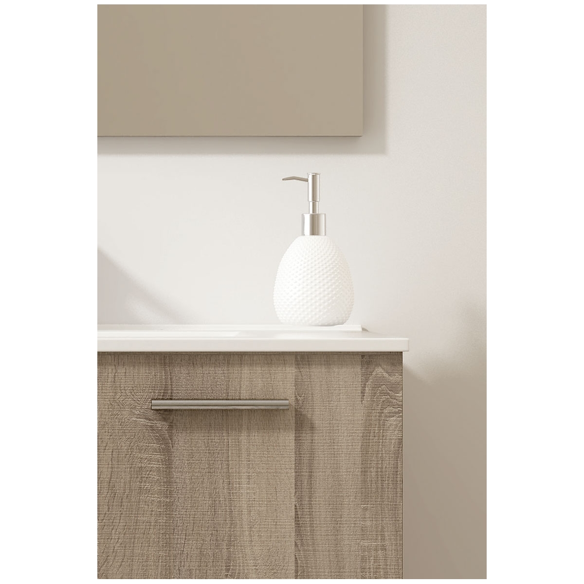 Fotos ambiente de Mueble de baño suspendido Mayorca de 60 cm de ancho color Cambrian con lavabo integrado [55325]