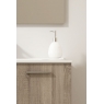 Fotografias de ambiente do móvel de casa de banho suspe4nso Mayorca de 60 cm de largura na cor Cambriana com lavatório integrado