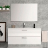 Fotos de ambiente do móvel de casa de banho mural Mayorca 60 cm de largura Lacado Branco com lavatório integrado [55332].
