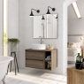 Mueble de baño suspendido Bristol de 100 cm de ancho color Britannia con lavabo integrado