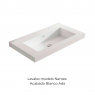 Mueble de baño suspendido Granada de 60 cm Blanco Ada de ancho color con lavabo integradoq