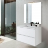 Mueble de baño suspendido Granada de 60 cm Blanco Ada de ancho color con lavabo integrado3