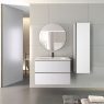 Mueble de baño suspendido Granada de 60 cm Blanco Ada de ancho color con lavabo integrado1