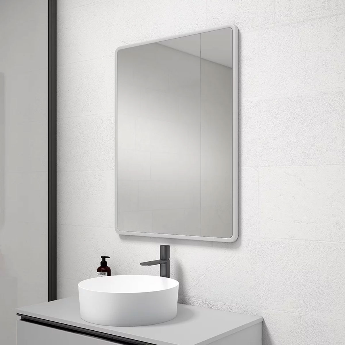 Espejo para cuarto de baño elegancia madera metal 60 x 80