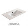 Mueble de baño suspendido de 60 cm con lavabo integrado color ceniza Modelo Granadae