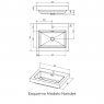 Mueble de baño suspendido de 60 cm con lavabo integrado color ceniza Modelo Granadar