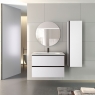 Móvel de casa de banho suspenso de 80 cm com lavatório integrado na cor branca Ada Modelo Granada5