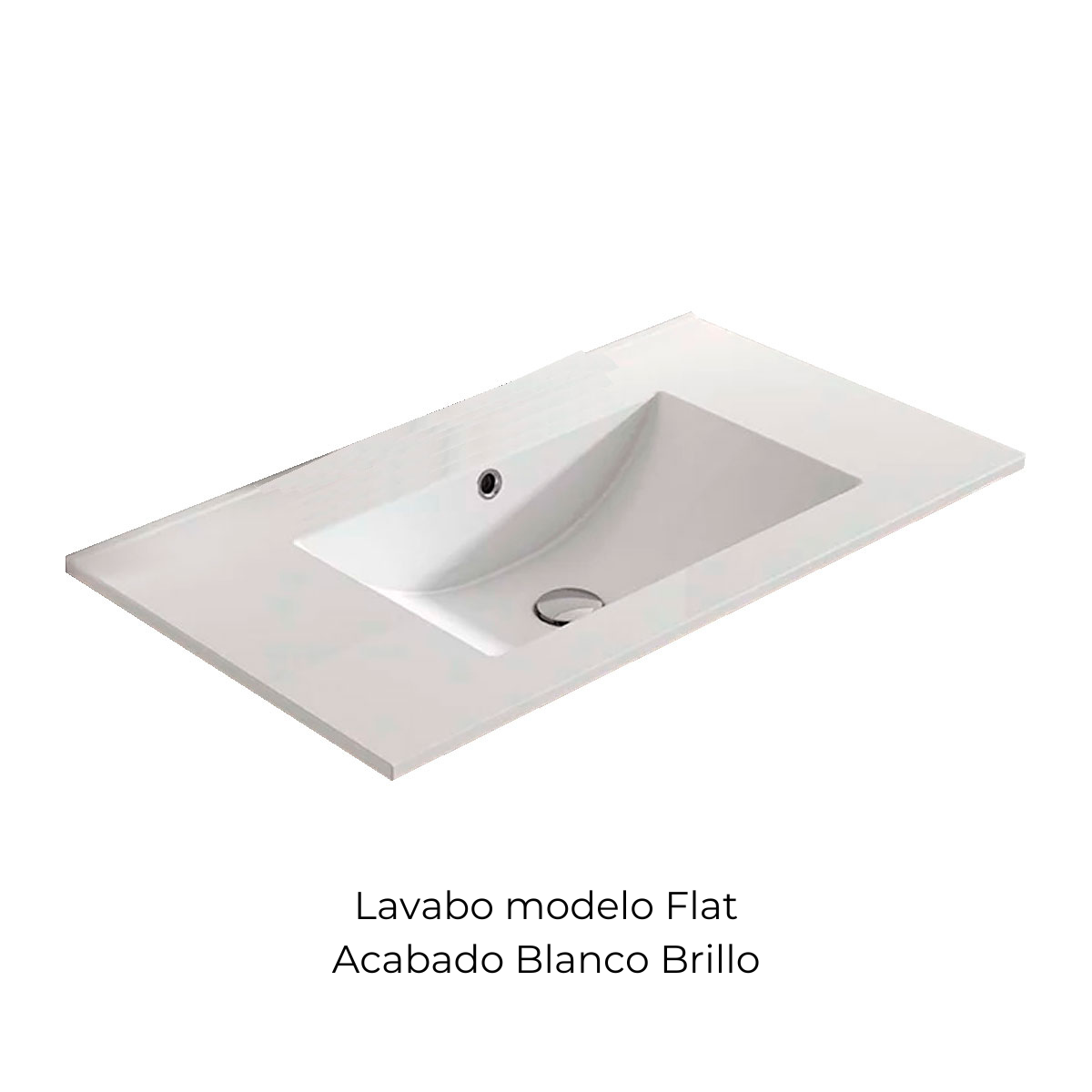 Mueble de baño suspendido de 80 cm con lavabo integrado acabado canela Modelo GranadaG