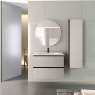 Mueble de baño suspendido de 100 cm con lavabo integrado acabado cotton Modelo Granadab
