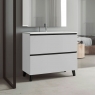 Mueble de baño de suelo de 60 cm con lavabo sobre encimera color Blanco Ada Modelo Granada8