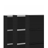 Móvel de casa de banho de chão de 80 cm com 2 gavetas e lavatório integrado em acabamento preto Modelo Granada1