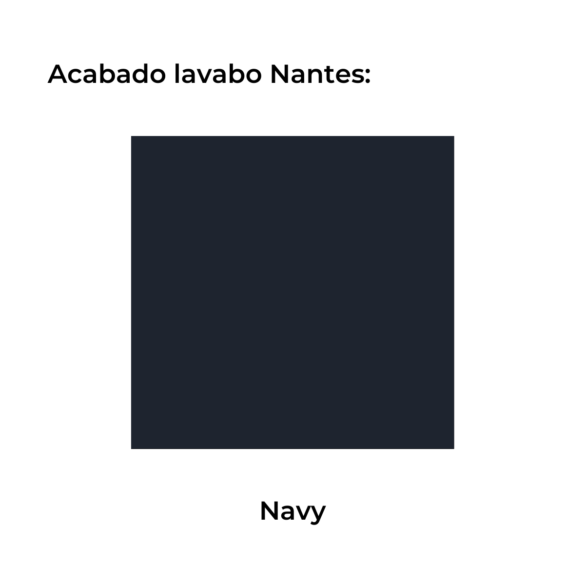 Mueble de baño de suelo de 80 cm con 2 cajones con lavabo integrado acabado navy Modelo Granada9