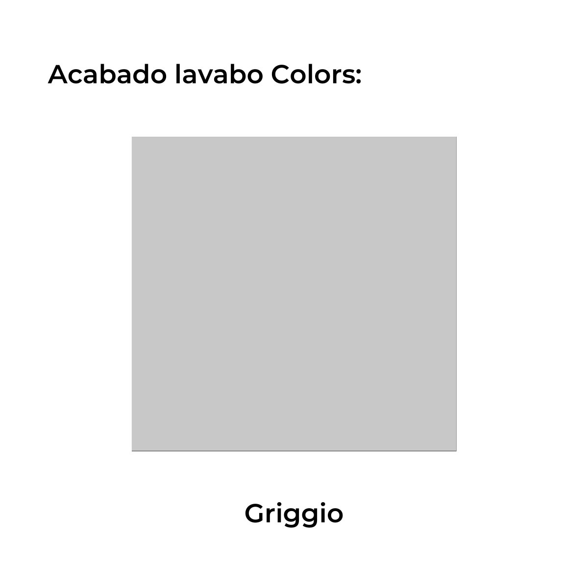 Móvel de casa de banho de chão de 80 cm com 2 gavetas e lavatório em cima na cor griggio Modelo Granadagg