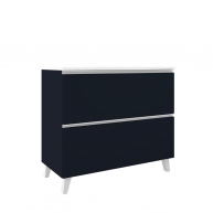 Muebble de baño de suelo de 100 cm con 2 cajones con lavabo integrado acabado navy Modelo Granada0