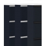 Armário de casa de banho suello de 80 cm com 3 gavetas e lavatório integrado em acabamento azul-marinho Modelo Granada3