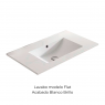 Mueble de baño de suelo de 100 cm con 3 cajones con lavabo integrado color Blanco Ada Modelo Granada2