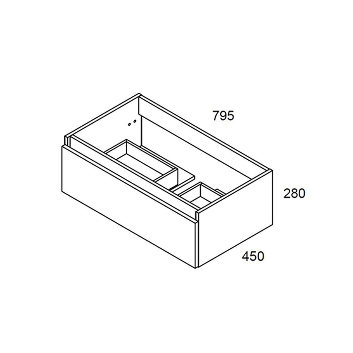 Muebles de baño con lavabo sobre encimera de 80cm