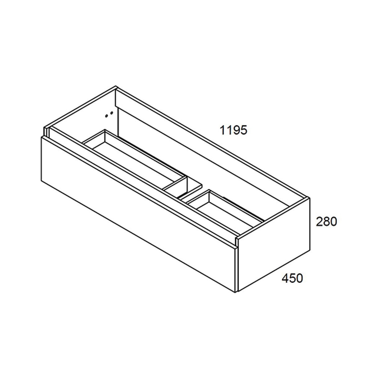 Muebles de baño con lavabo sobre encimera de 120cm