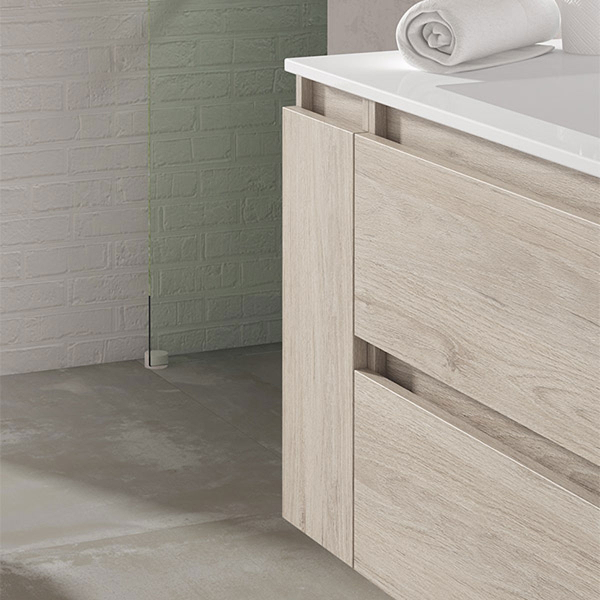 móvel de casa de banho lavatório integrado madeira1