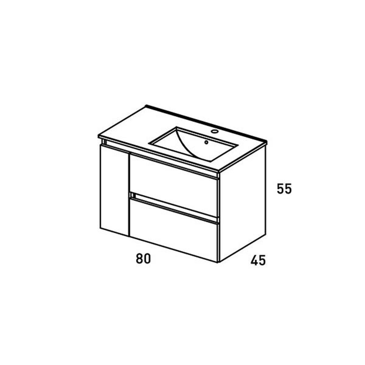 mueble de baño lavabo integrado 60cm1