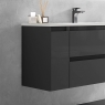 mueble de baño lavabo integrado negro