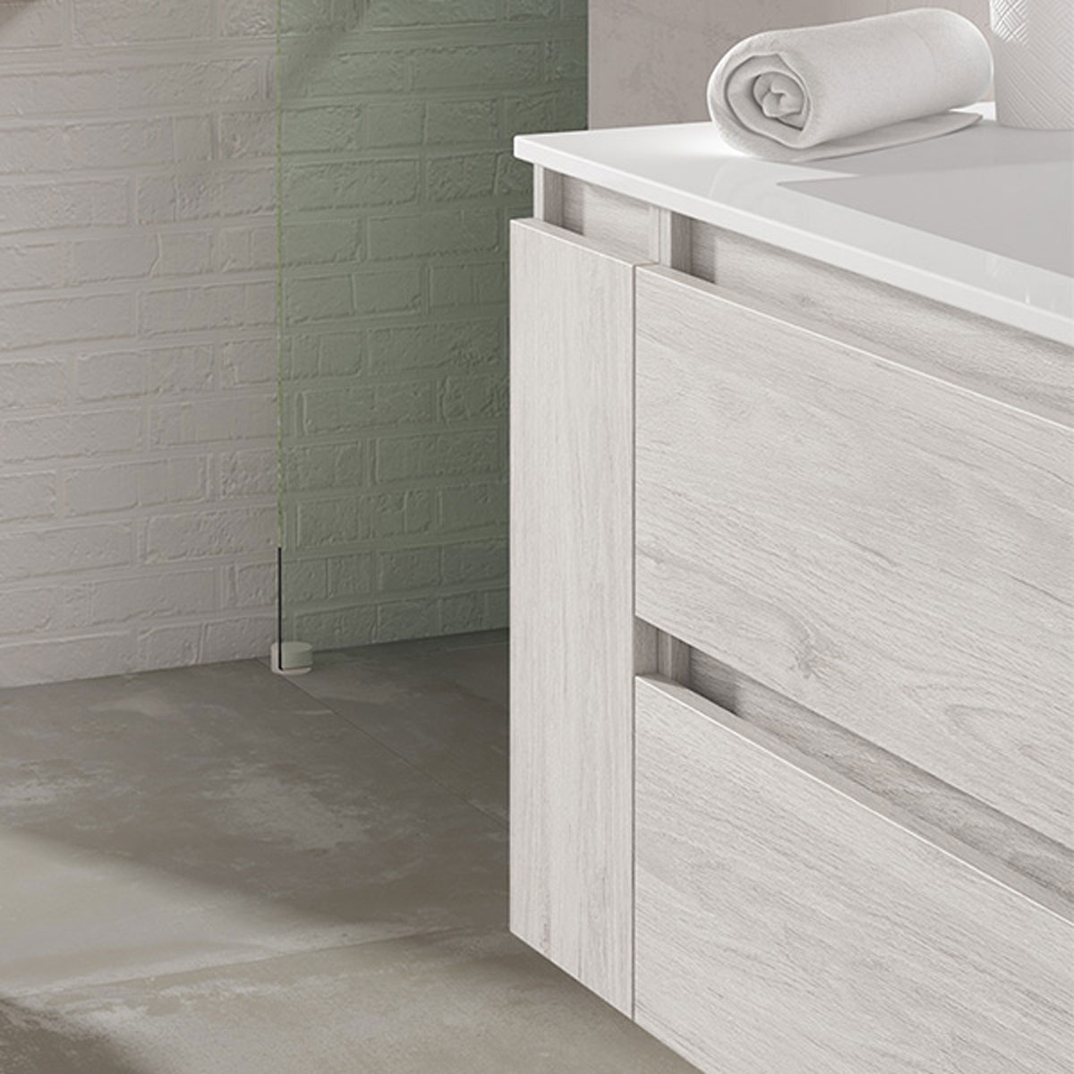 mueble de baño lavabo integrado blanco4