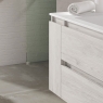 móvel de casa de banho com lavatório de bancada branco