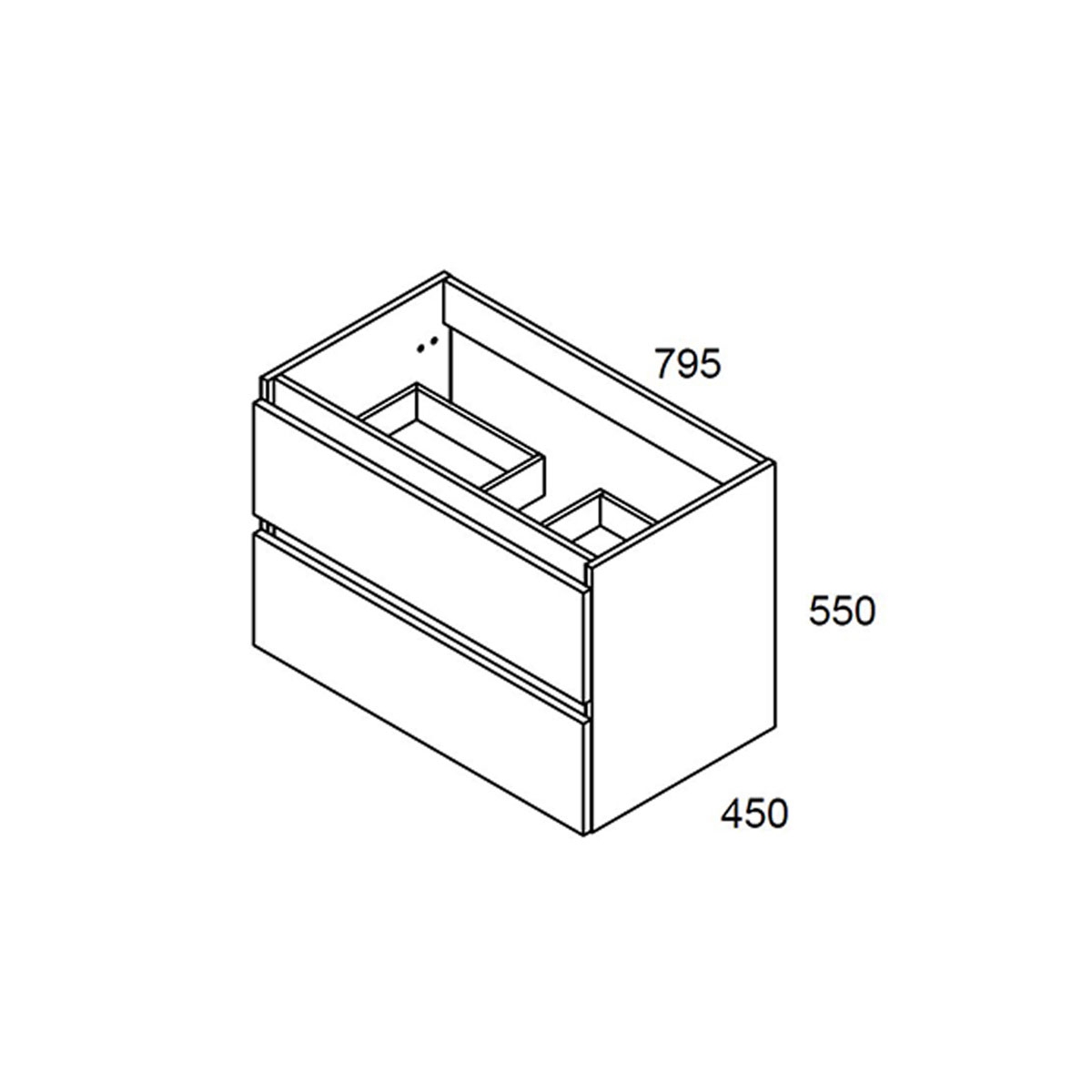 mueble de baño lavabo sobre encimera medida 80cm