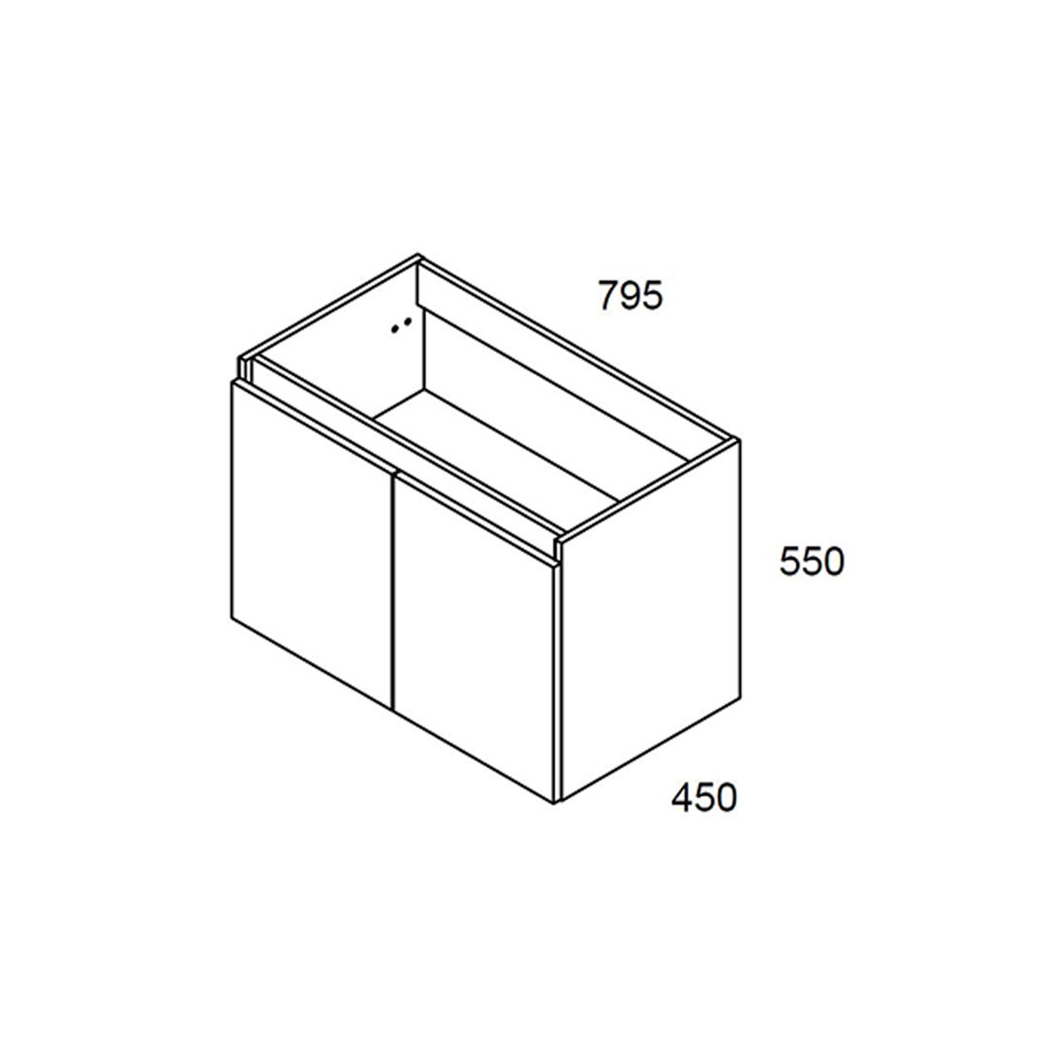 Mobiliário de casa de banho suspenso tamanho 60cm2