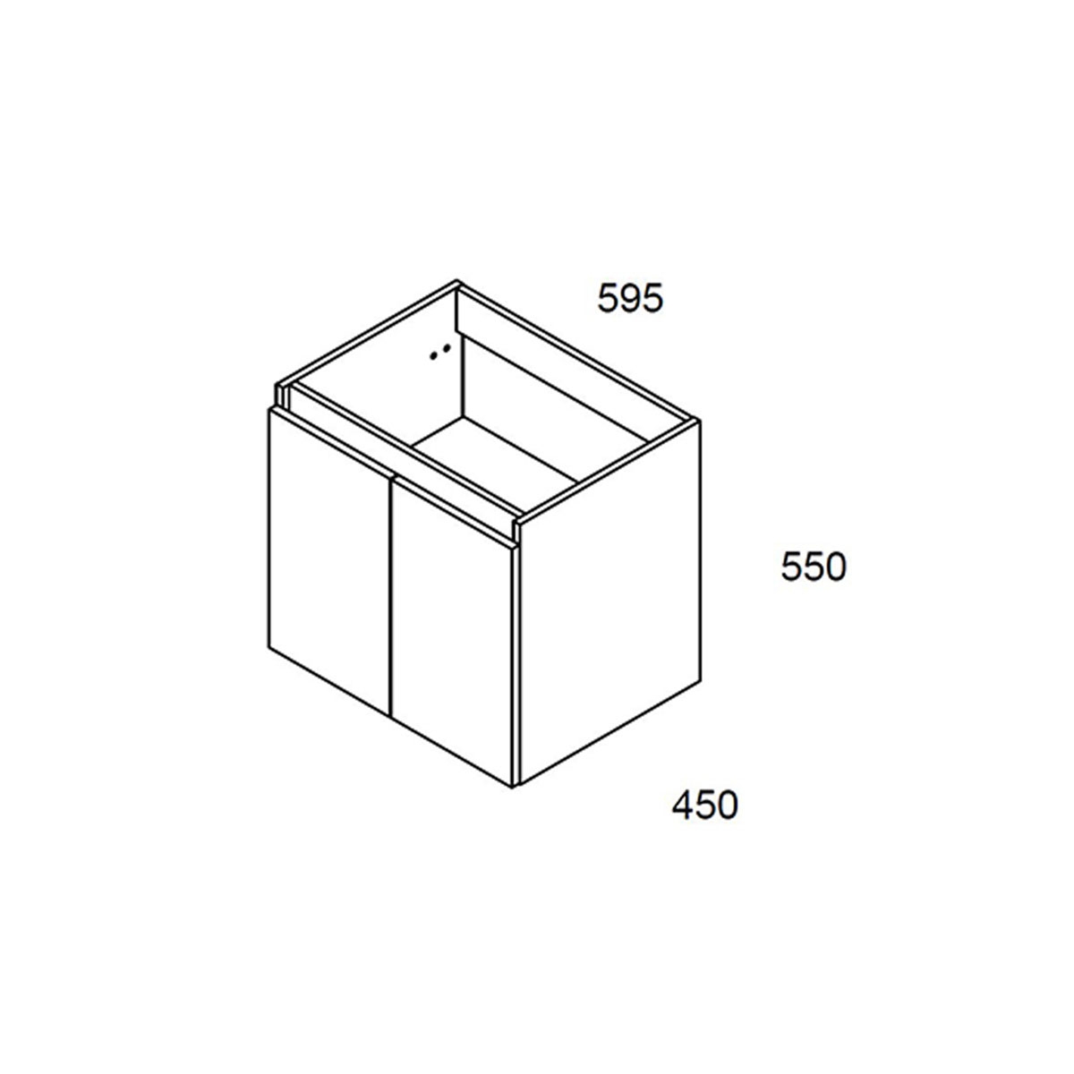 Mueble de baño con lavabo integrado medida 60cm