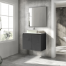 Móvel de casa de banho suspenso com lavatório integrado3