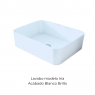 Mueble de baño suspendido lavabo integrado color blanco brillo