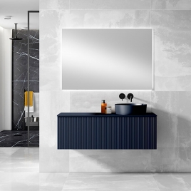 Mueble de baño suspendido navy con 1 cajón Modelo Bari