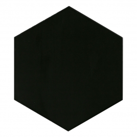 Foto de Hexágono preto 17,5x20,2 cm (Caixa de 0,72 m2)