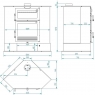 Fogão a lenha de canto com forno CH-8 R dimensões