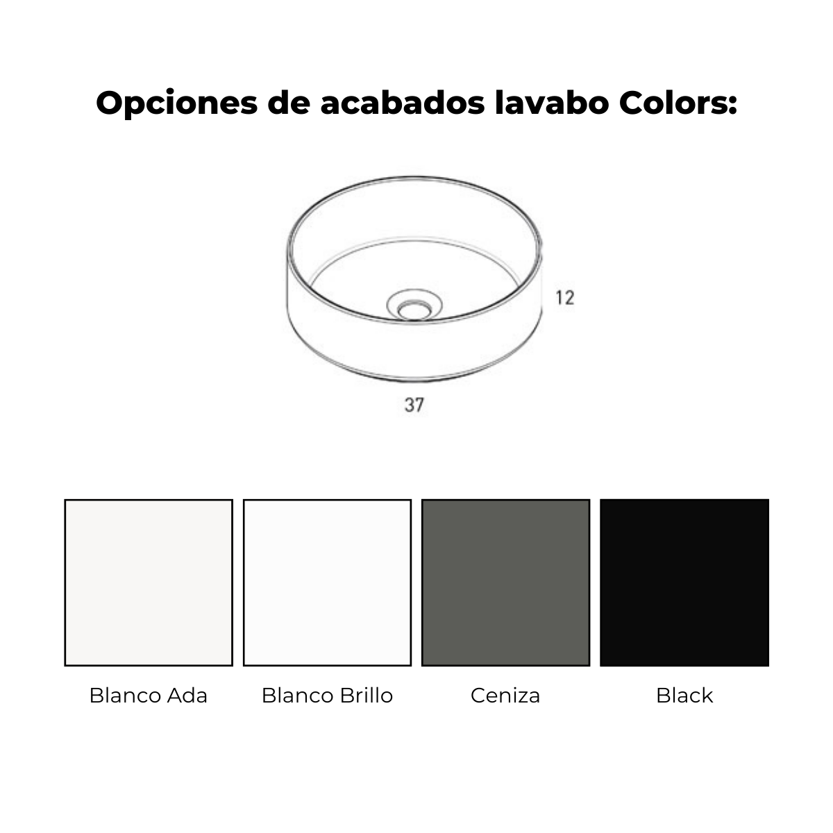 Móvel de casa de banho suspenso 1 gaveta + 1 nicho com lavatório Cor preta Modelo Eleven