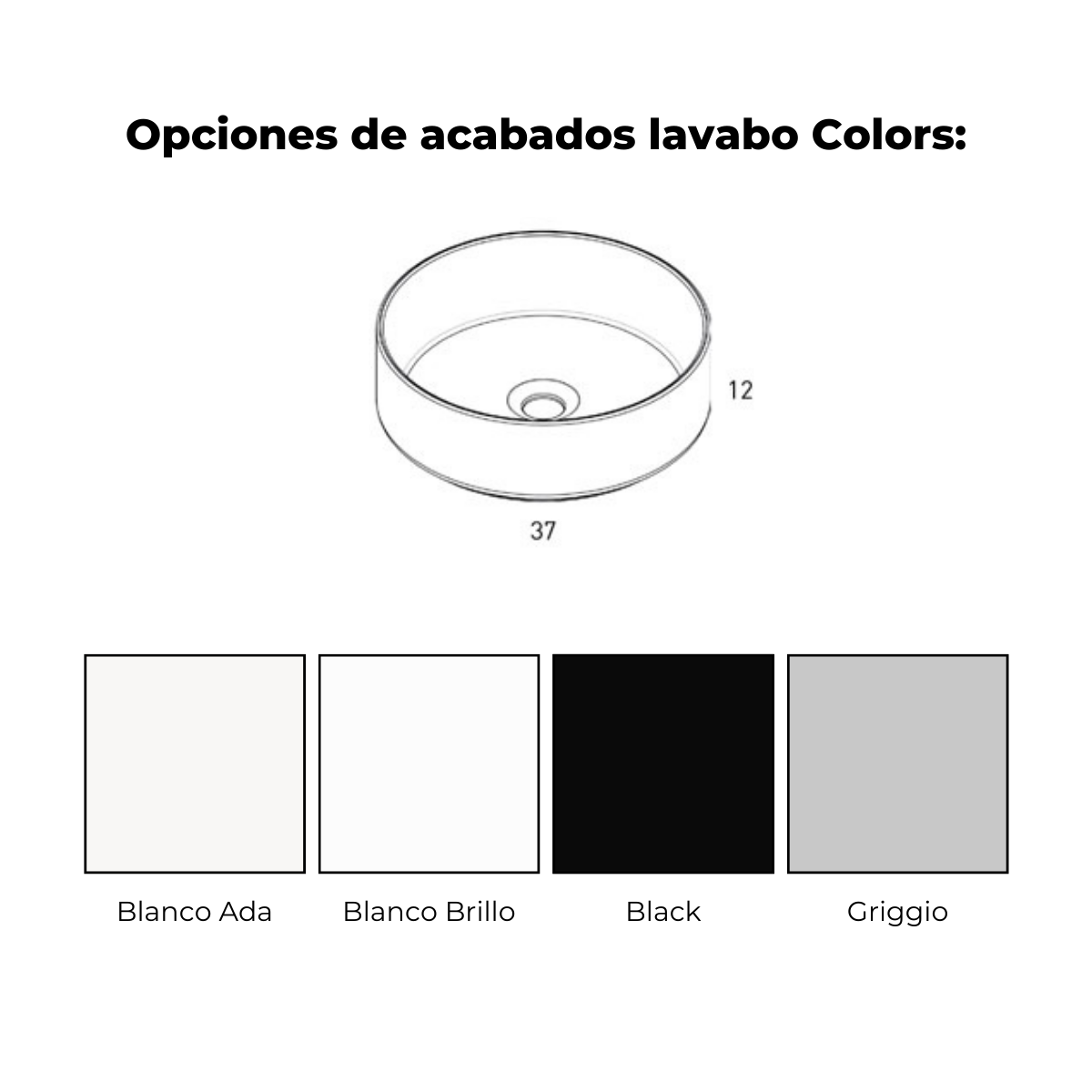 lavatório cores onze griggio 1c1h